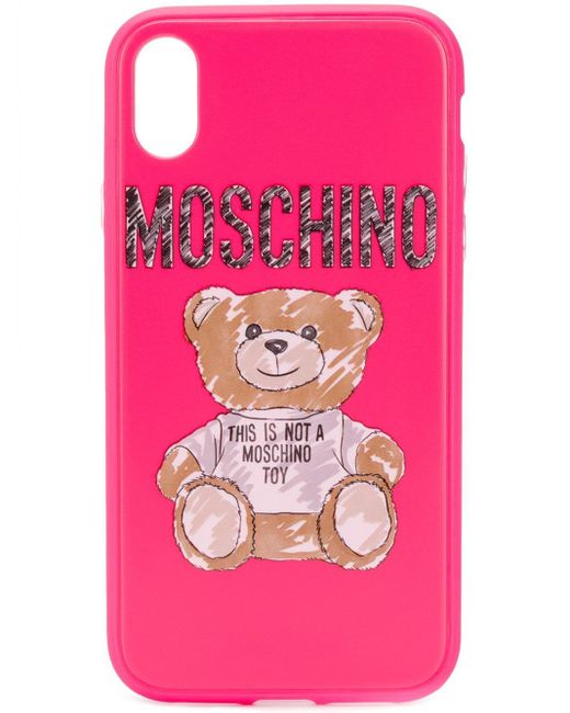 Moschino Teddy Iphone Xr Case In Fuchsia Pink Lyst