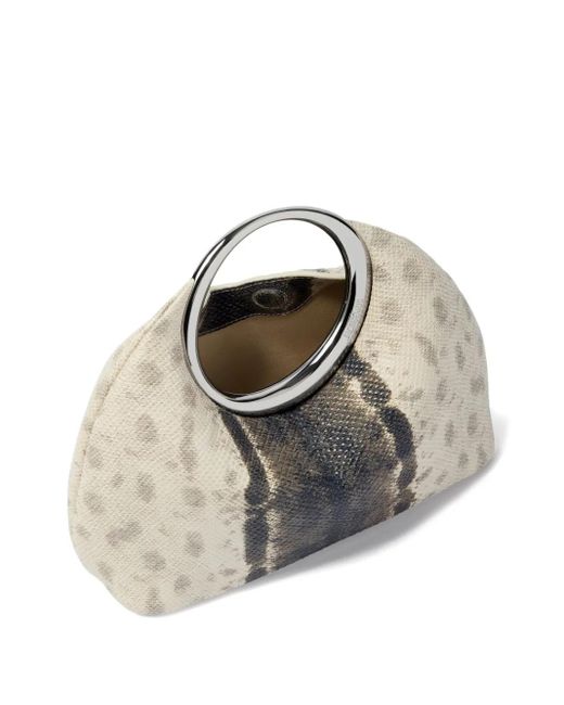 Jacquemus Natural Calino Snakeskin-Print Tote Bag