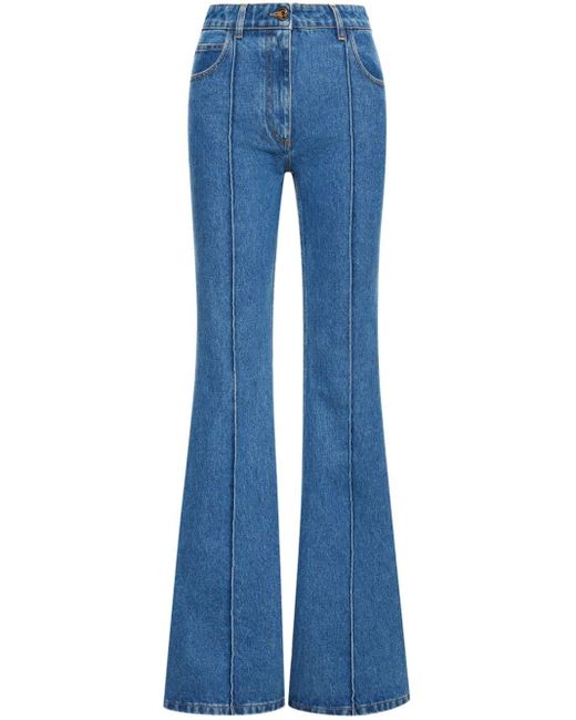 Oscar de la Renta Blue High-rise Bootcut Jeans