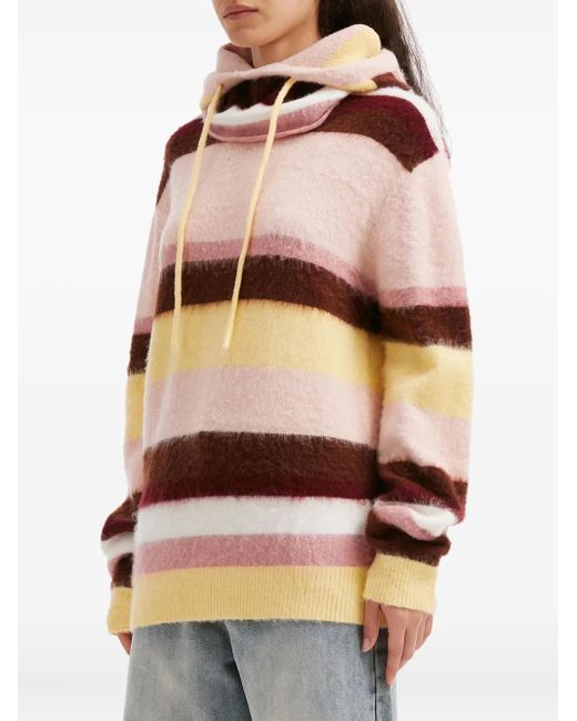 B+ AB Pink Striped Hooded Sweater
