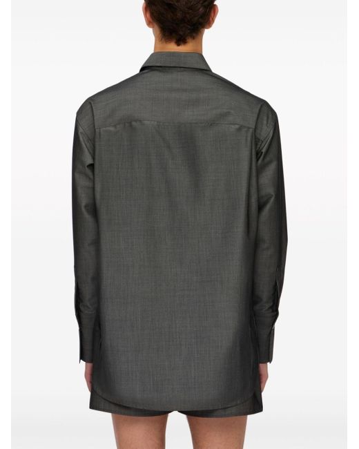 Ferragamo Gray Silk-blend Shirt for men