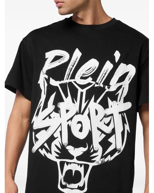 Philipp Plein Black Round Neck T-Shirt for men