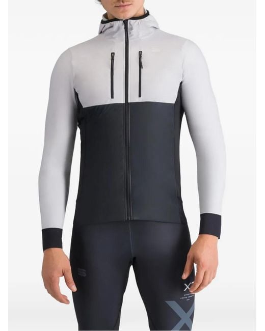 Sportful Gray Hooded Performance Jacket for men