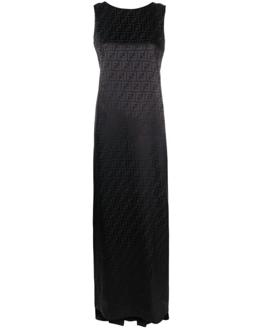 Fendi Maxi-jurk Met Jacquard in het Black
