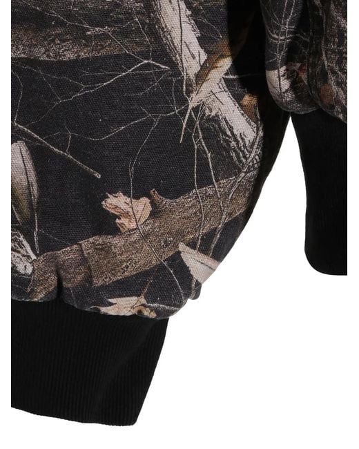 Carhartt Black Camouflage-Print Hooded Jacket for men