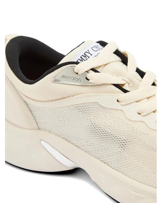 Jimmy Choo White Diamond Run Mesh Sneakers for men