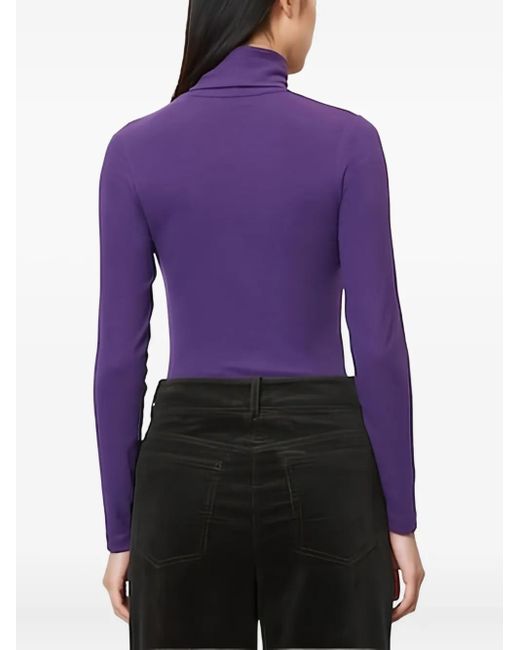 Marc O' Polo Purple Turtleneck Long-Sleeves Top