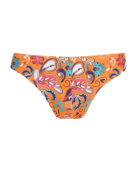Amir Slama Orange Slip De Bain À Motif Cachemire for men