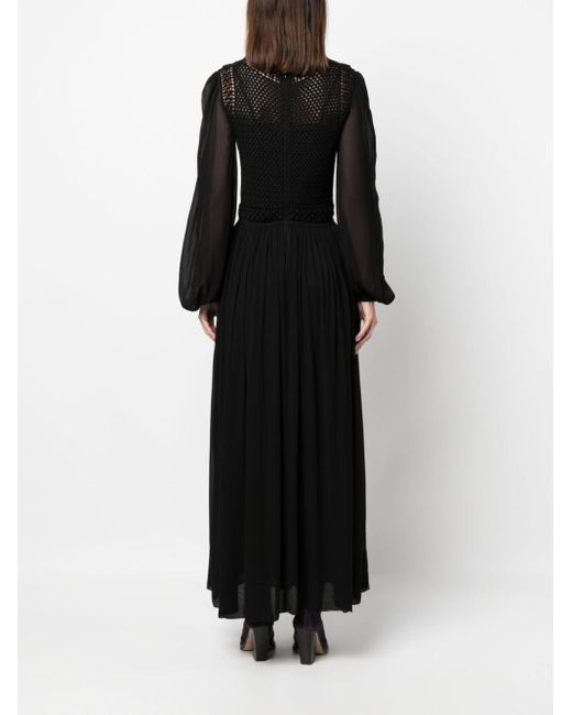 Zimmermann Luminosity Crochet Midi Dress in Black Lyst