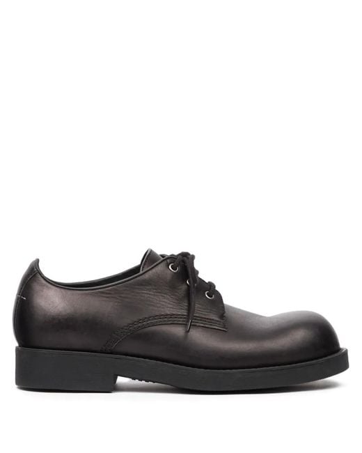 MM6 by Maison Margiela Brown Biker Lace-Up Shoes for men