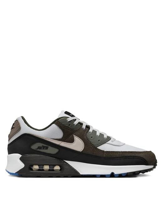 Nike Black Air Max 90 Lace-Up Fastening Sneakers for men