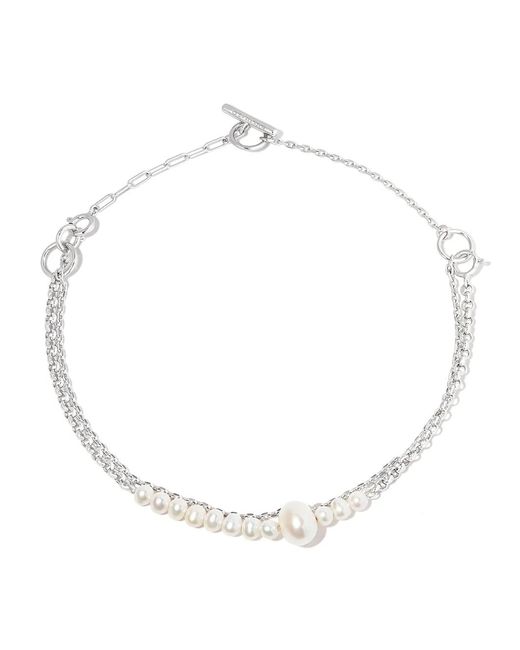 Maria Black White Lounge Sterling Pearl Necklace for men