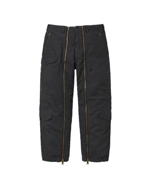 Supreme Black X Alpha Industries Flight Cargo Pants for men