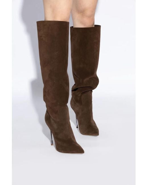 Casadei Brown Heeled Boots