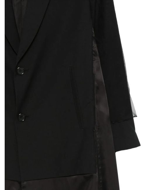Undercover Black Single-Breasted Coat