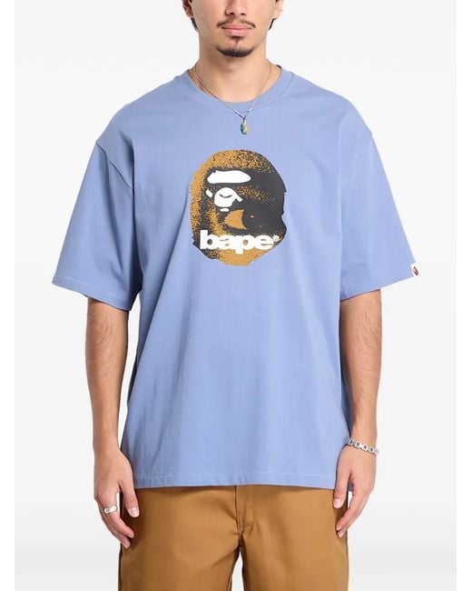 A Bathing Ape Blue Ape Head T-Shirt for men