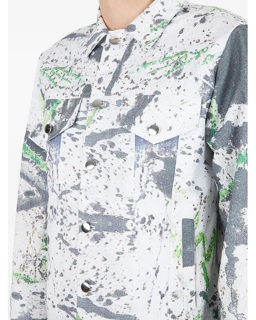 Alive & More Gray Logo-Embroidered Jacket for men