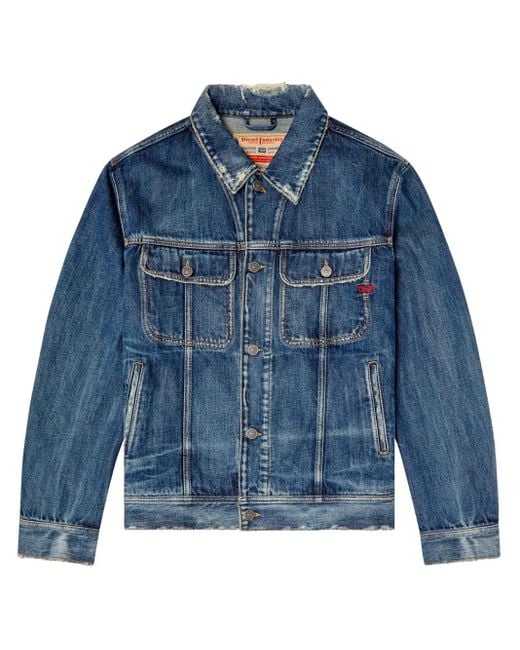 DIESEL Blue D-Barcy Denim Jacket for men