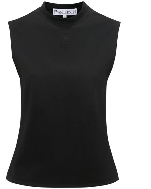 J.W. Anderson Black Logo-Embroidered Tank Top