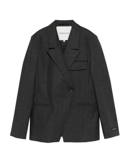 Herskind Black Asymmetric Pocket Jacket