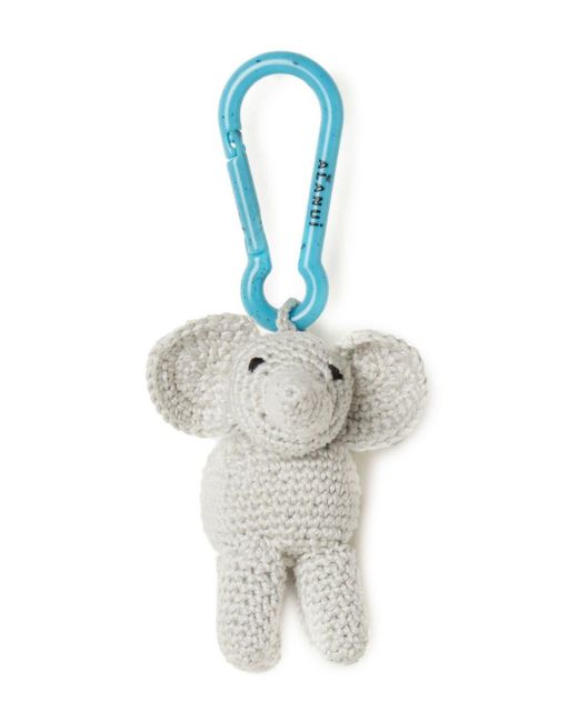 Alanui White Elephant Crochet Key Holder