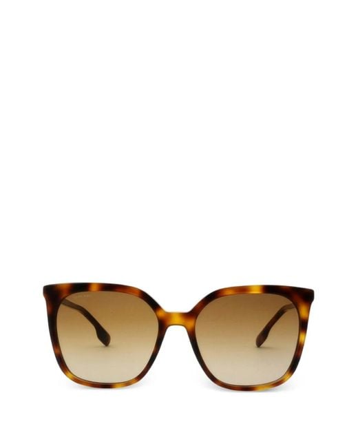 Burberry Brown Tortoiseshell-Effect Square-Frame Sunglasses