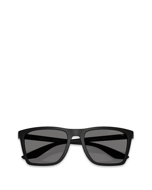 Prada Linea Rossa Gray Square-Frame Sunglasses for men