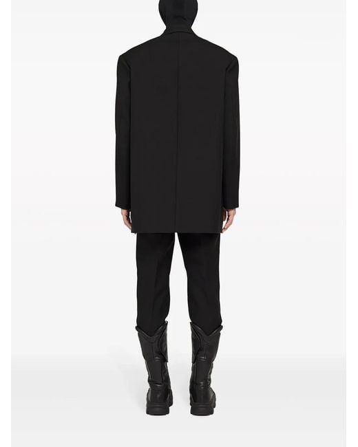 Jil Sander Black Open-Front Wool Blazer for men