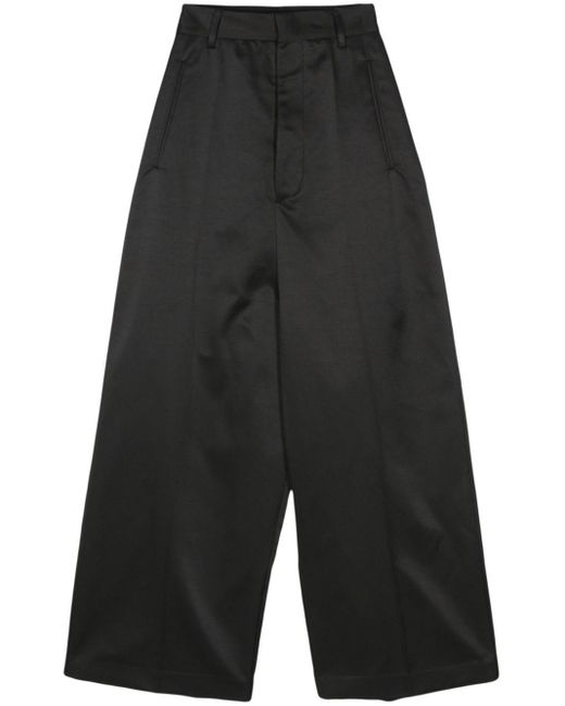 Pantalones anchos con tiro caído MM6 by Maison Martin Margiela de color Black