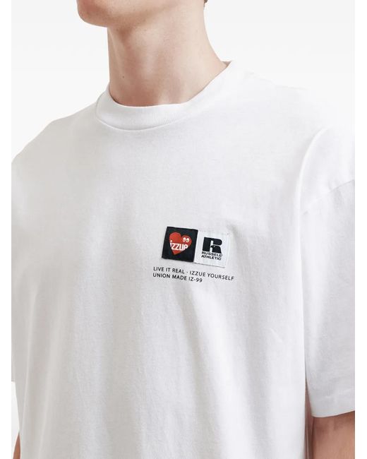 Izzue White Logo Patch T-Shirt for men