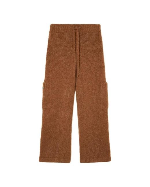 Alanui Brown Cargo-Pocket Trousers for men