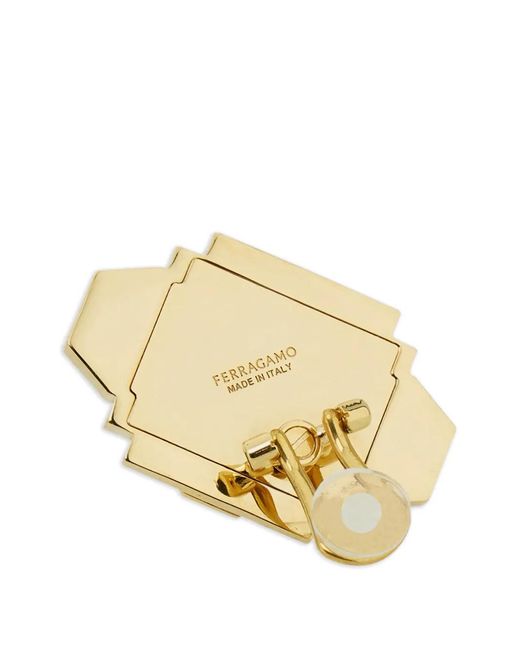 Ferragamo Natural Déco Earrings With Crystals
