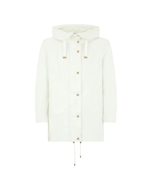 Moorer White Hood Coat