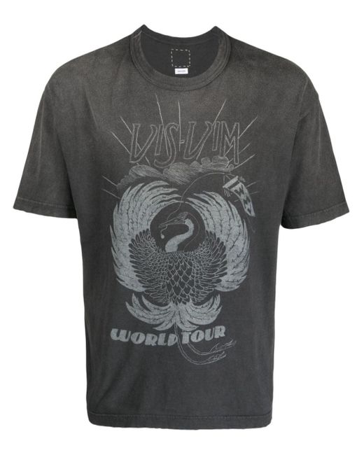 T-shirt Crash World Tour di Visvim in Black da Uomo