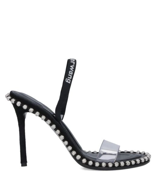 Alexander Wang Black 105Mm Nova Rhinestone-Embellished Heeled Pumps