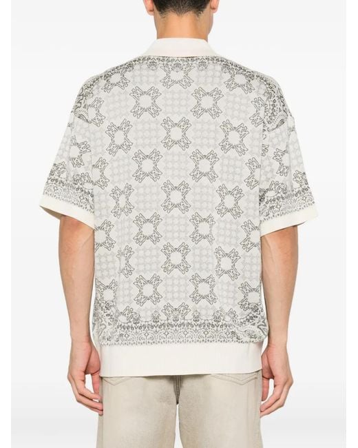 Amiri White Chemisette À Motif Géométrique for men