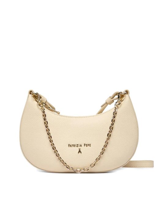 Patrizia Pepe Natural Chain Detail Shoulder Bag