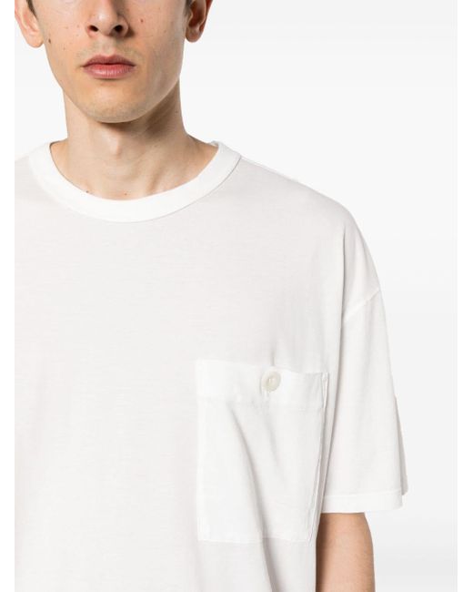 C P Company White Chest-pocket T-shirt for men