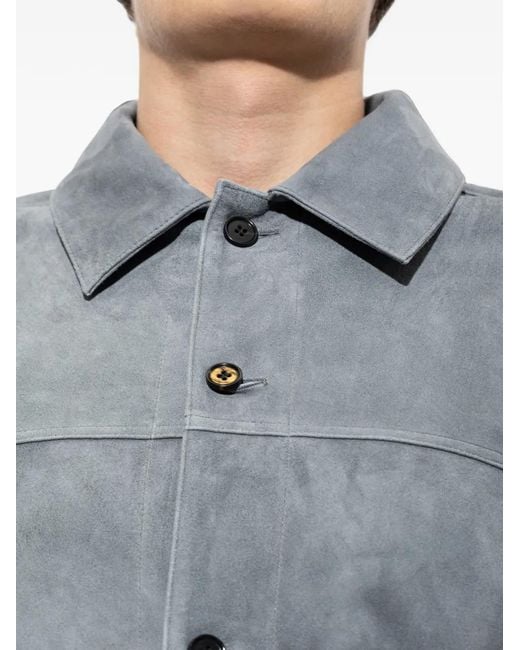 Arma Gray Jaden Leather Jacket for men
