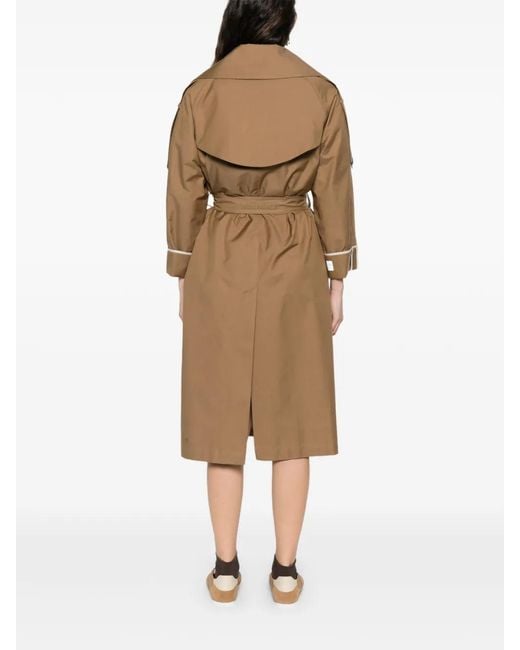 Max Mara Natural Cotton Blend Trench Coat
