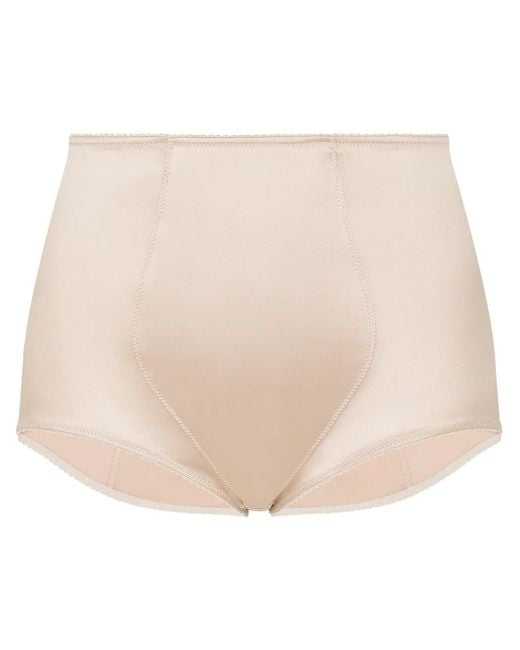 Dolce & Gabbana Natural High-Waisted Satin Briefs