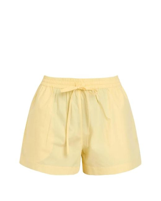 Matteau Yellow Elasticated-Waist Shorts