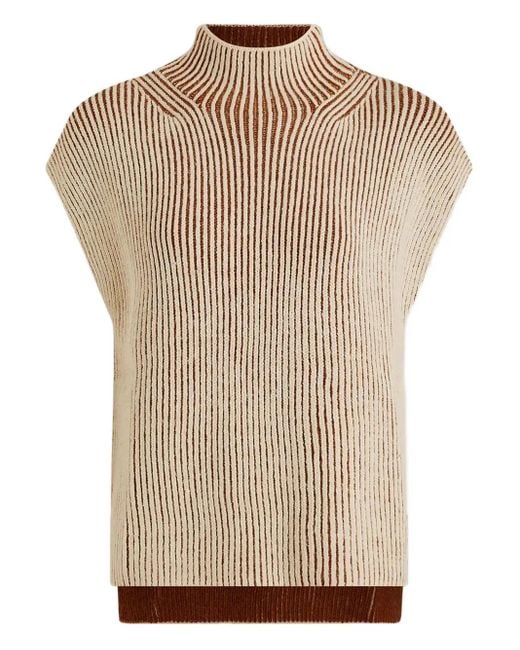 Varley Natural Ribbed High-Neck Tank Top