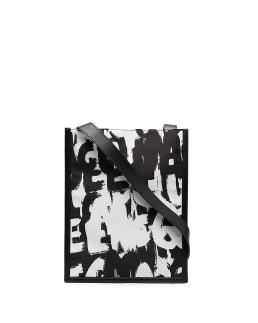 Alexander McQueen Schultertasche Mit Graffiti-Print in Black für Herren