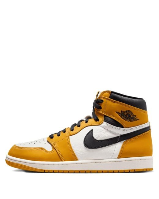 Nike Yellow Air Jordan 1 Retro High Sneakers for men