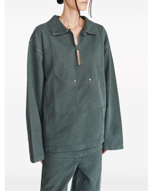 Dion Lee Riveted シャツジャケット Green
