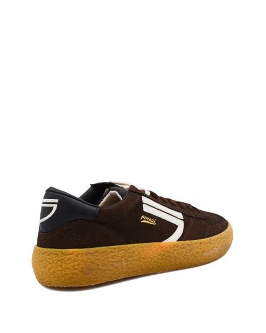 PURAAI Brown Logo-Detail Sneakers for men