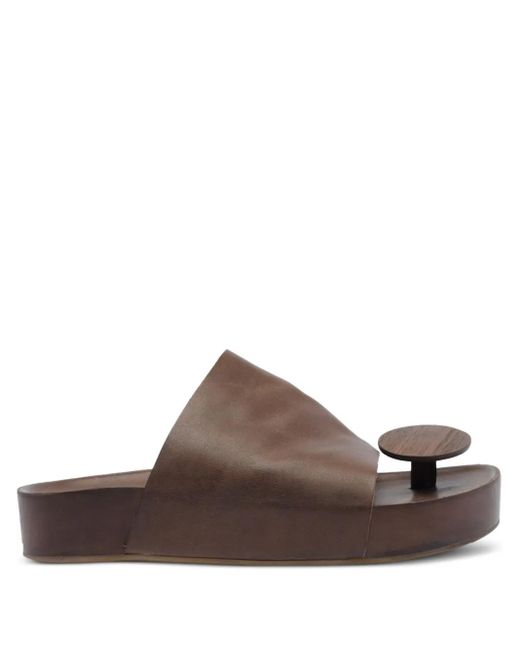 Uma Wang レザー サンダル Brown