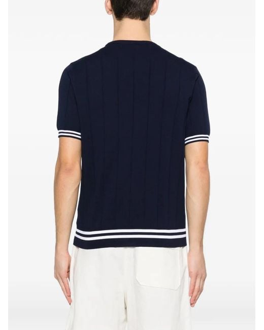 Panicale Blue Striped T-Shirt for men