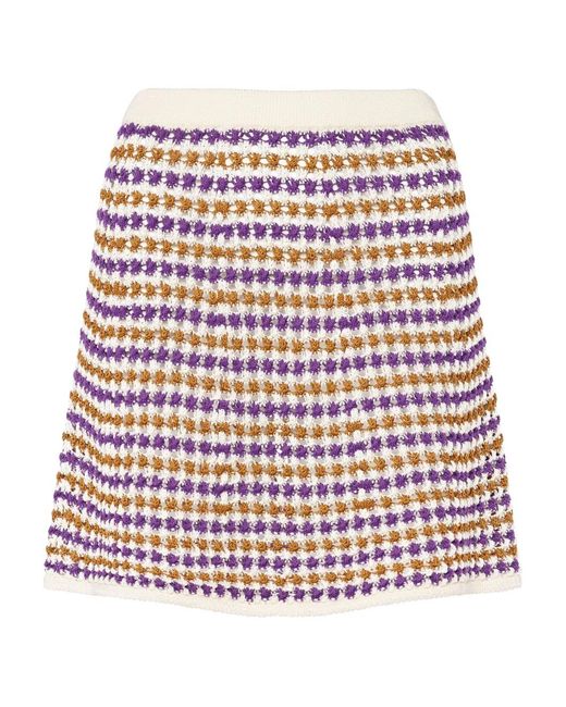 Eres Red Design Knitted A-Line Mini Skirt